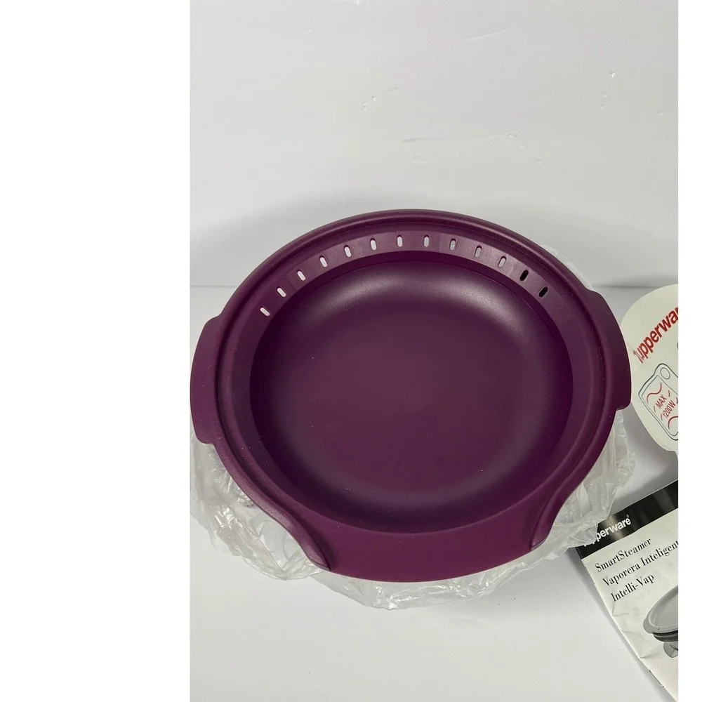 Tupperware‎ Smart Steamer Microwave Multi Cooker 4- Piece Set Purple NEW
